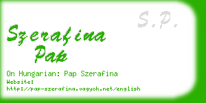 szerafina pap business card